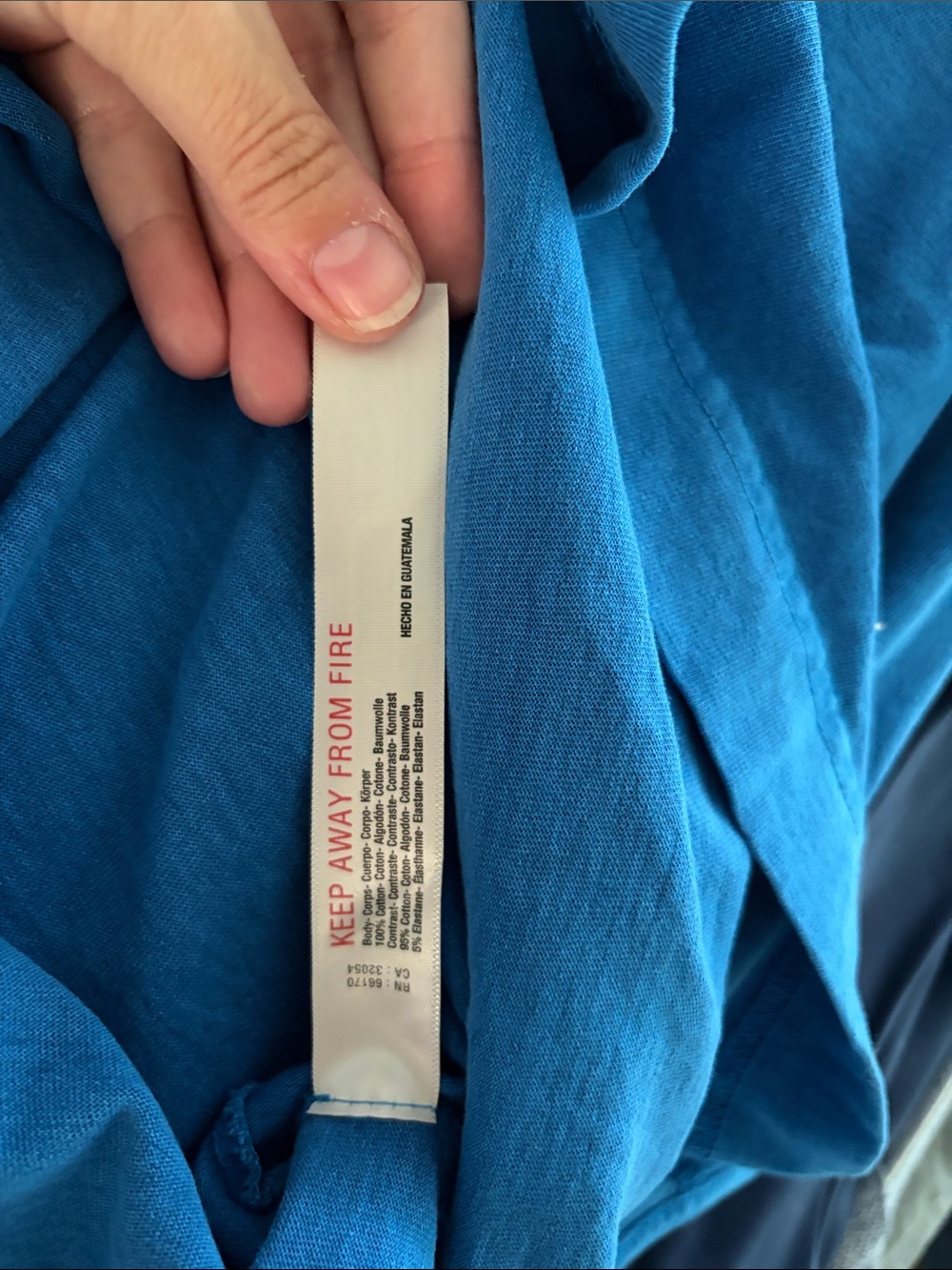 Free people hustle layer tee light cobalt large 100% cotton - Picture 6 of 8